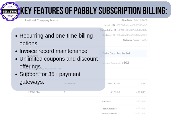 Key Features of Pabbly Subscription Billing