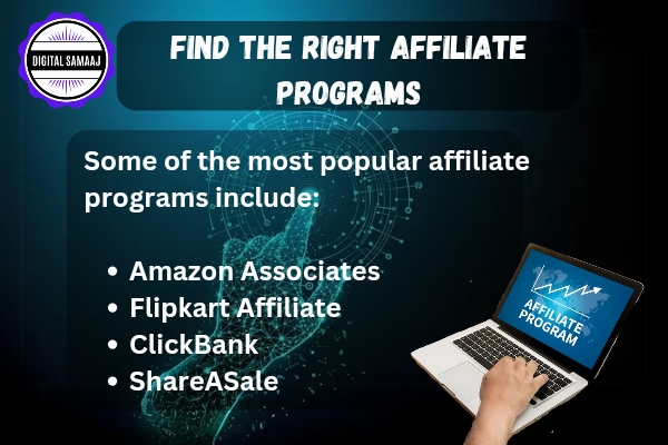 Find the Right Affiliate Programs